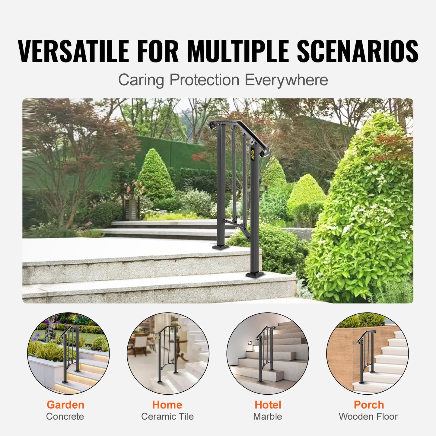 Handrail Bar #1 Fits 1-Step Matte Black