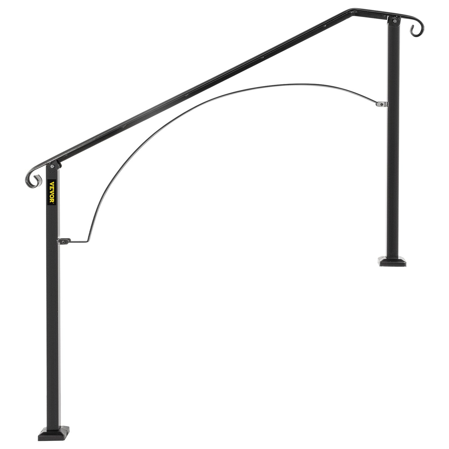Arch #4 Handrail Fits 4 or 5 steps matte black