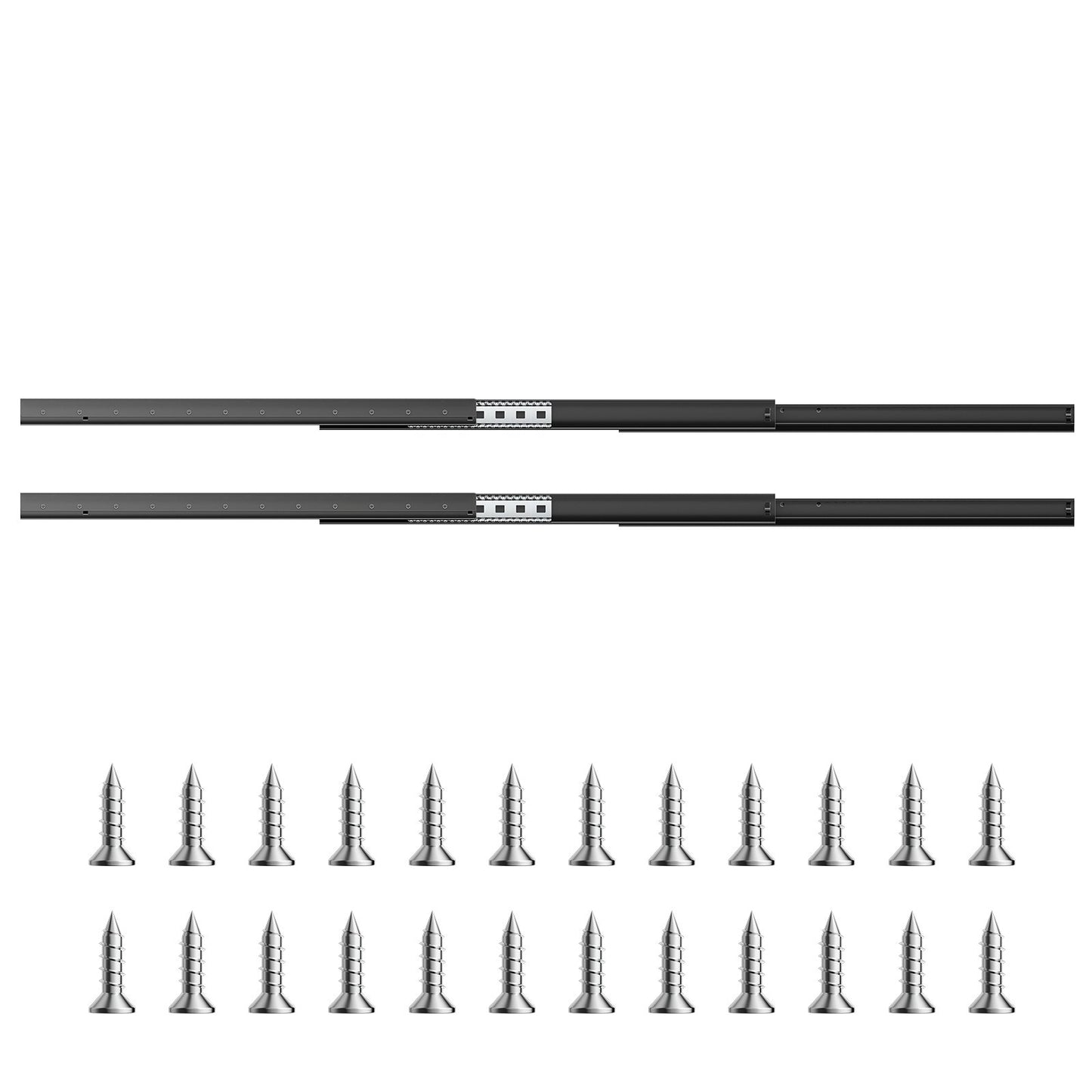 Undermount Drawer Slides 32 Inch Under Stair Cabinet Tracks 260 LB Load