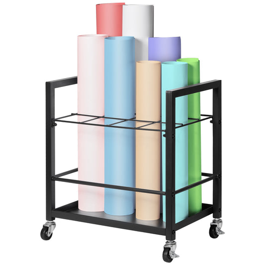 Blueprint Storage Rack 12 platser Mobil rullfilhållare för arkitektonisk