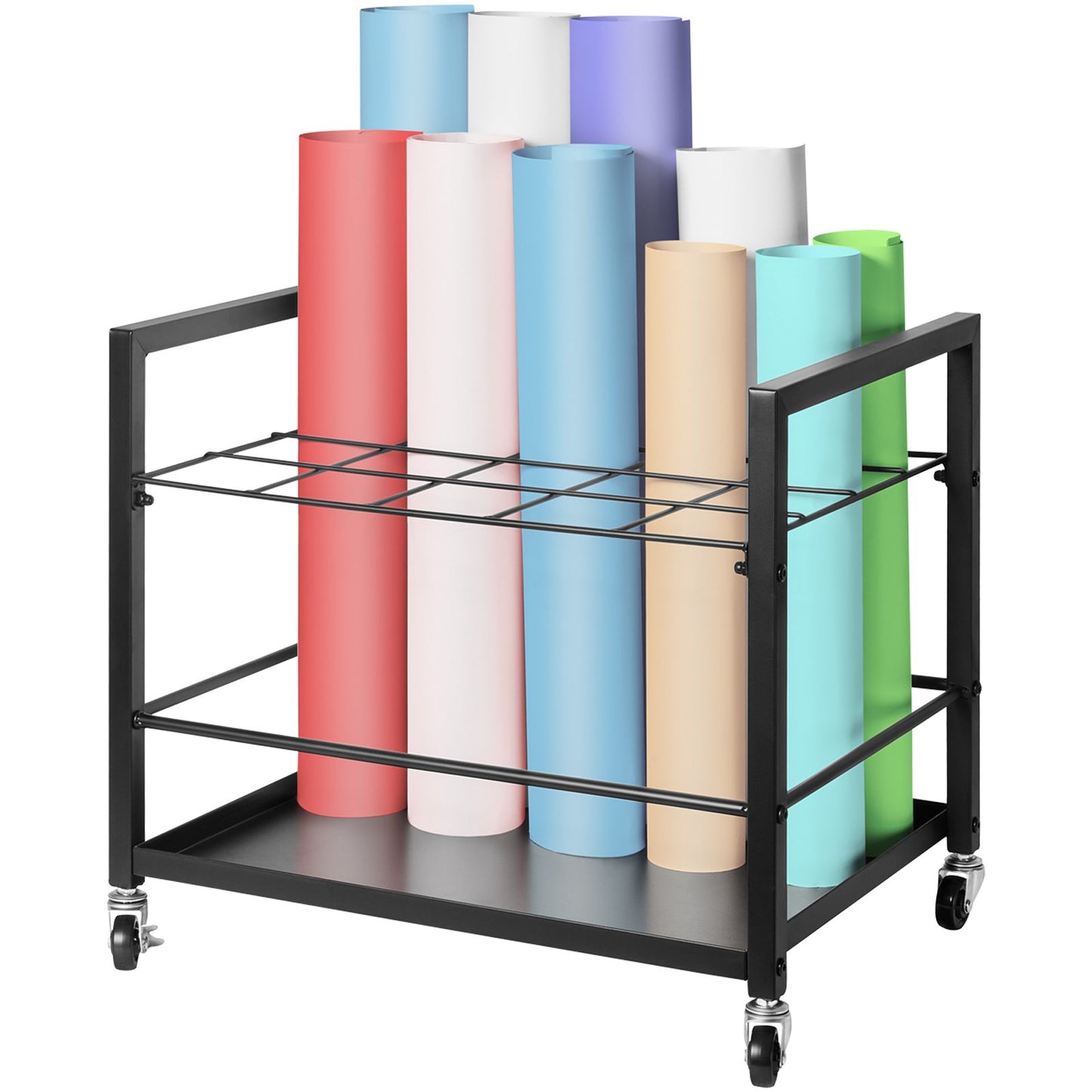 Blueprint Storage Rack 20 platser Mobil rullfilhållare för arkitektonisk