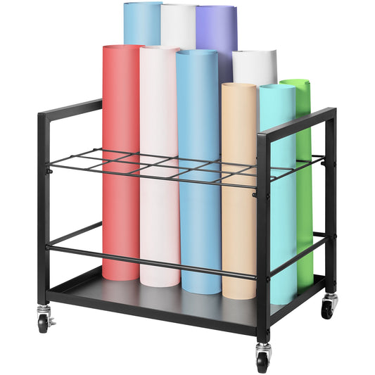 Blueprint Storage Rack 20 platser Mobil rullfilhållare för arkitektonisk