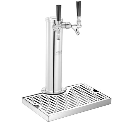 Dual Taps Kegerator Tower Kit Kegerator Beer Tower & A-System Keg Coupler