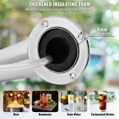 Single Tap Kegerator Tower Kit Kegerator Beer Tower & A-System Keg Coupler |  EU