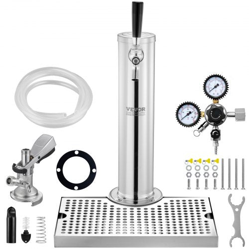 Single Tap Kegerator Tower Kit Kegerator Beer Tower &amp; A-System Keg Coupler | EU