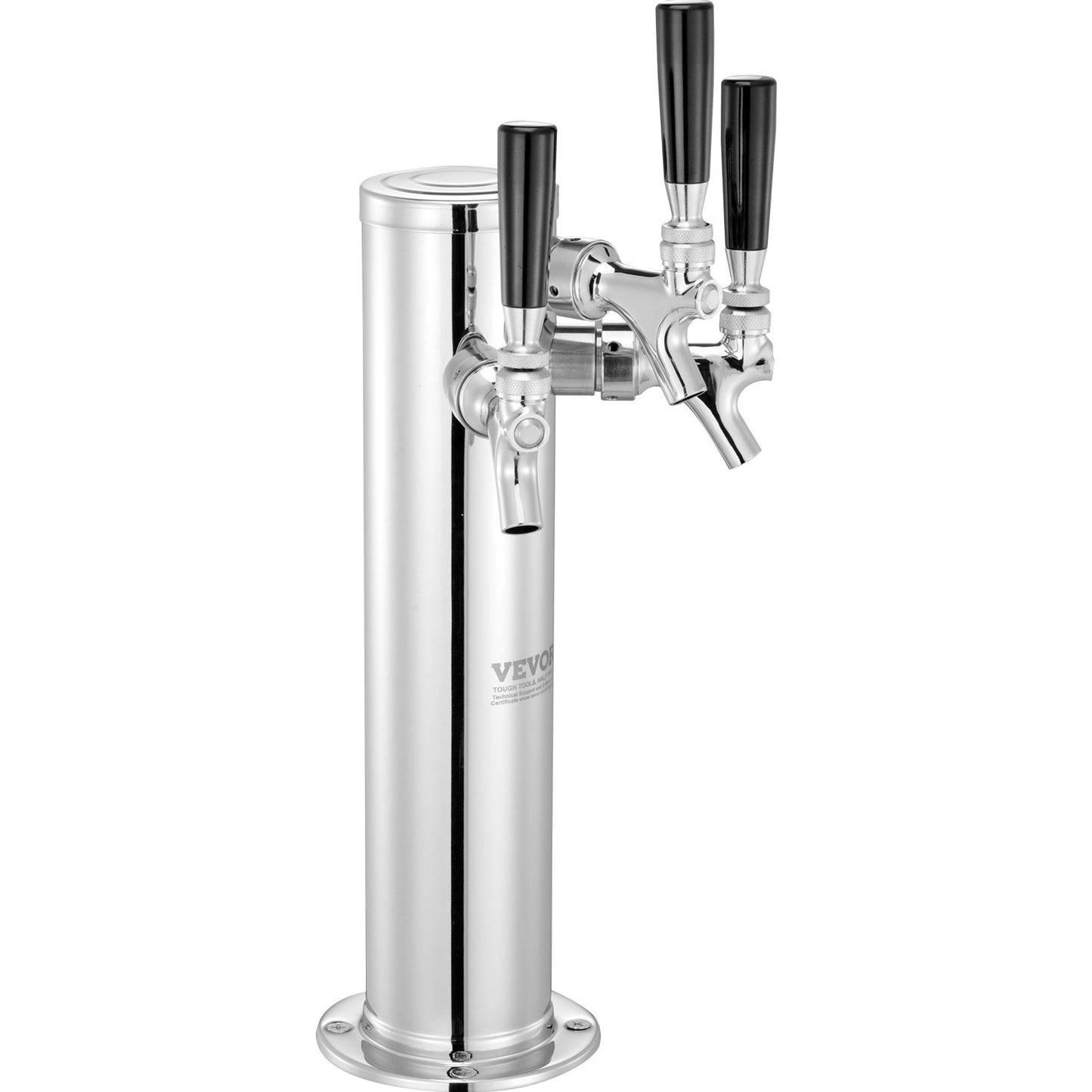 Triple Taps Fatölstornautomat, öltorn i rostfritt stål, Kegerator Tower Kit med förmonterade slangar och självstängande kranskaft för fest, bar, pub, restaurang
