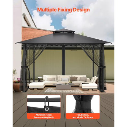 Ersättningsnät för paviljonger, nät för 10x10x 6,7 fot uteplats, endast nät |  EU