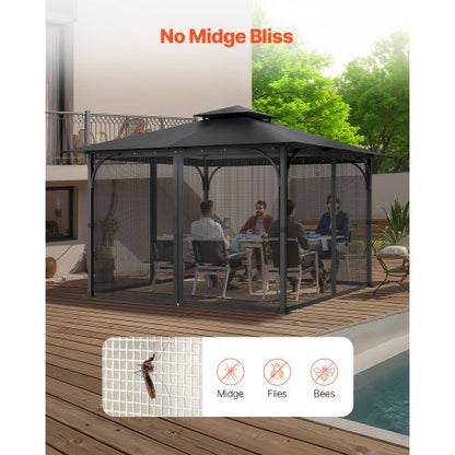 Ersättningsnät för paviljonger, nät för 10x10x 6,7 fot uteplats, endast nät |  EU
