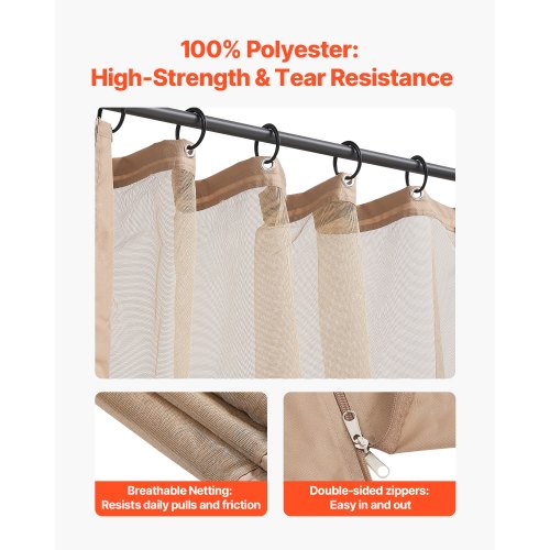 Replacement netting for pavilions, netting for 2.5x2.5x7 feet patio, netting only | EU