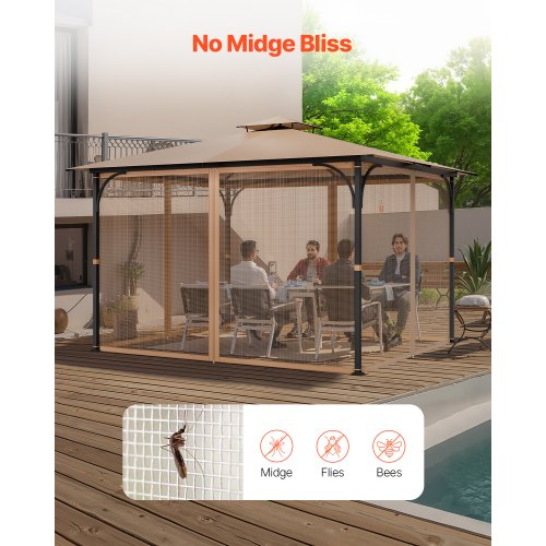 Replacement net for pavilions, net for 25x3.5x2.1 m patio, net only | EU
