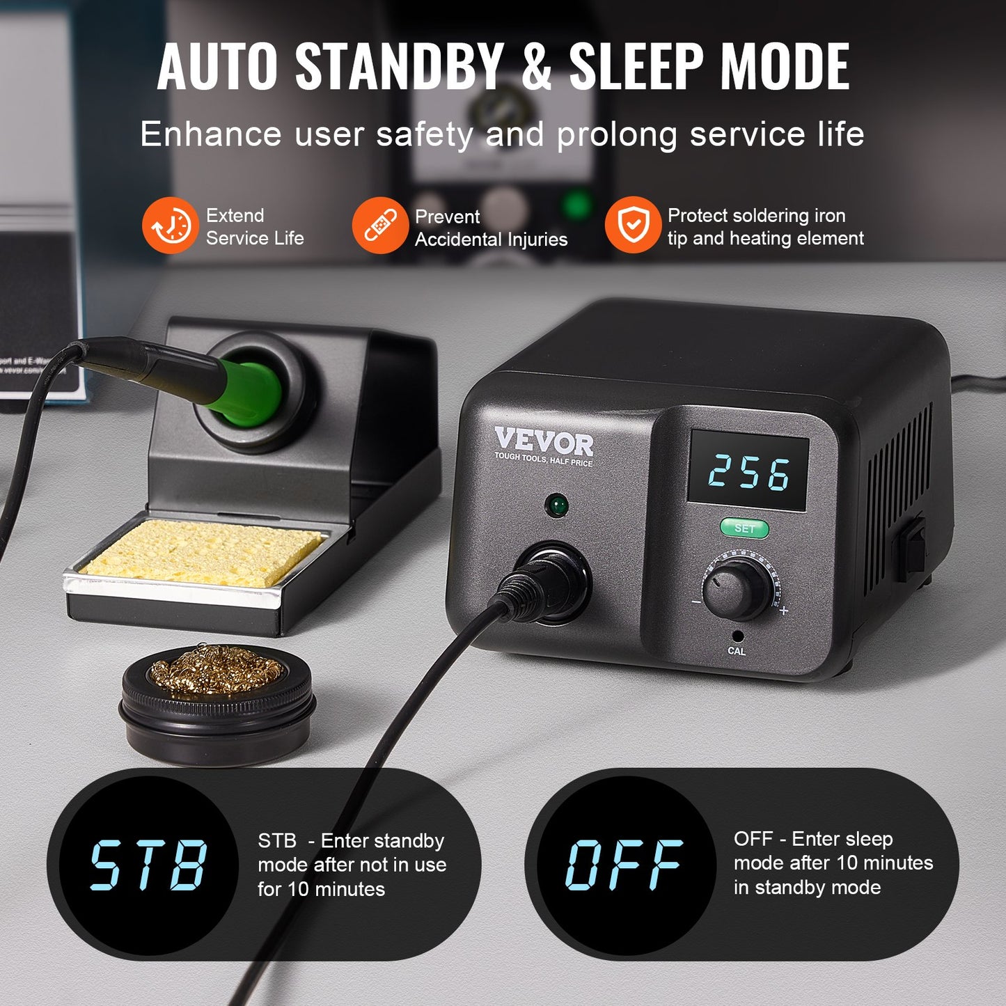 Soldering Iron Station 70W LCD Display Soldering Station Kit 122°F-932°F