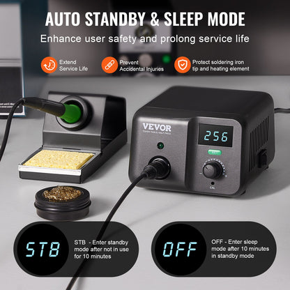 Soldering Iron Station 70W LCD Display Soldering Station Kit 122°F-932°F