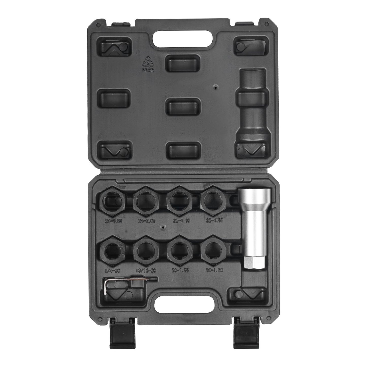 10ST axel Spindel Gänga Chaser Set Metrisk M20 M22 M24 UNF 13/16" 3/4