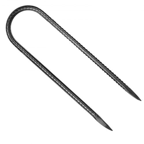 10-inch 12-pack rebar supports heavy duty U-shaped galvanized ground anchors