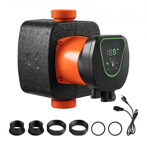 LPS25-11PA/180 Högeffektiv cirkulationspump, 117 LPM, 11 M maxlyft Gjutjärns varmvattencirkulationspump, gängad anslutning, backventil, tyst drift, för värmesystem i hemmet |  EU