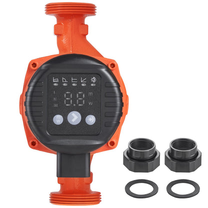 Hot Water Circulation Pump Energy Efficient High Efficiency Circulation Pump ECM Permanent Magnet Motor 220V 22W, 50 L/min Max Flow Rate, 4m Max Head Lift, 1-1/2" Threaded Connection, 5 Intelligent Control Modes Low Noise