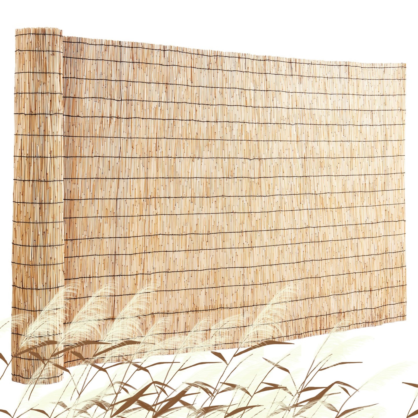 Reed Fence Bakgård Landscaping Sekretess Blind stängselskärm 16,4' x 5,5'