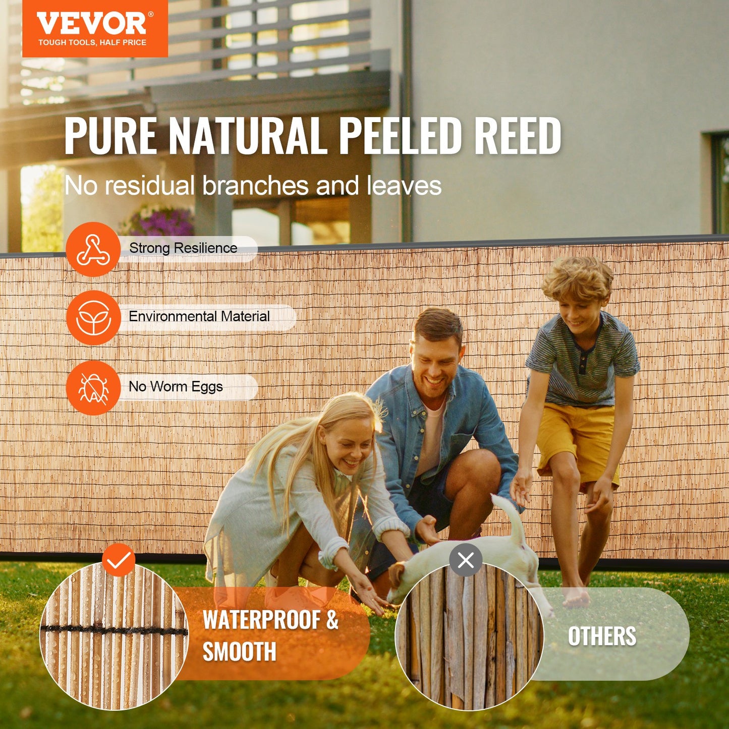 Reed Fence Bakgård Landscaping Sekretess Blind stängselskärm 9,8 tum x 3,3 tum