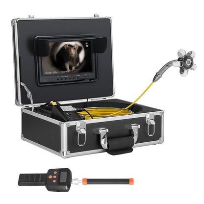 Sewer Camera 98ft Self-Leveling Sewer Camera with 512Hz Locator 36X Zoom