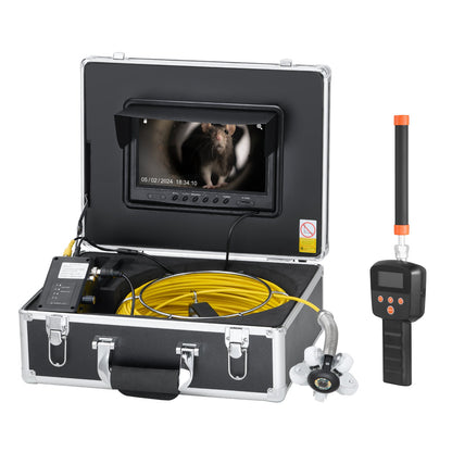 Sewer Camera 98ft Self-Leveling Sewer Camera with 512Hz Locator 36X Zoom
