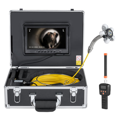 Sewer Camera 98ft Self-Leveling Sewer Camera with 512Hz Locator 36X Zoom