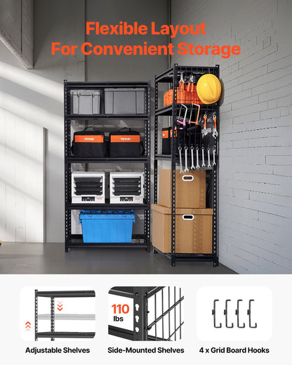 Storage Shelves 5-Tier Adjustable Heavy Duty Garage Shelf 2000 lbs