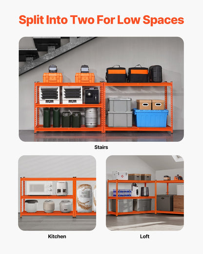 Förvaringshyllor 5-vånings Justerbar Heavy Duty Garagehylla 2500 lbs
