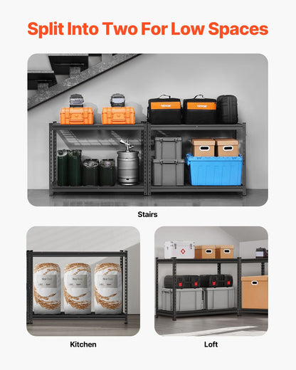 Storage Shelves 4-Tier Adjustable Heavy Duty Garage Shelf 2400 lbs