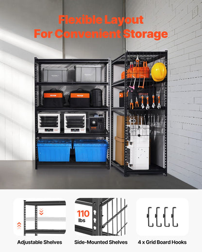 Förvaringshyllor 5-vånings Justerbar Heavy Duty Garagehylla 3000 lbs