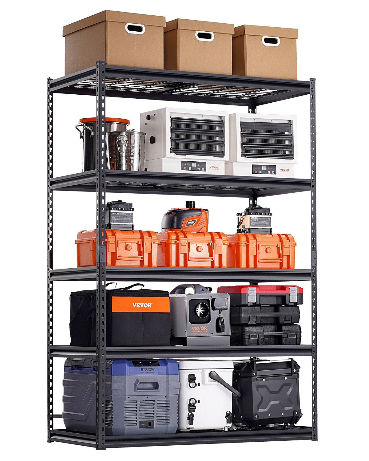Förvaringshyllor 5-vånings Justerbar Heavy Duty Garagehylla 3000 lbs