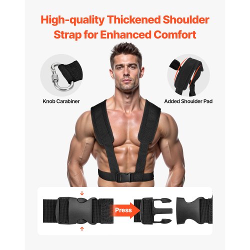 Viktkälke, Stålkraftkälke, Fitness Styrketräningskälkar för Atletisk Träning Hastighetsförbättring, Träningsutrustning med Handtag, Kompatibel med 25/51 mm Viktskivor, Orange |  EU