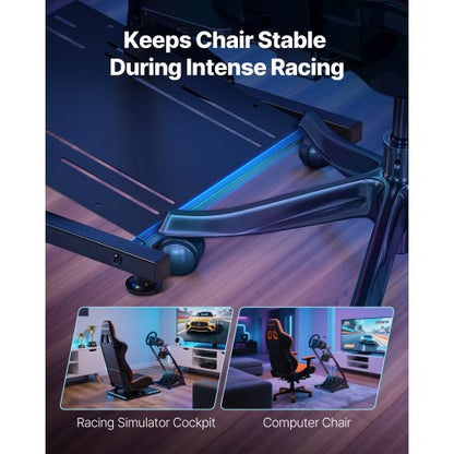 Racing Wheel Stand, Justerbart & Hopfällbart Simulatorställ för Logitech G29 G27 G920 G923, Thrustmaster T300RS T300GT T248 TS-PC TSXW Gaming Cockpit, Pedalsimulator ingår ej |  EU