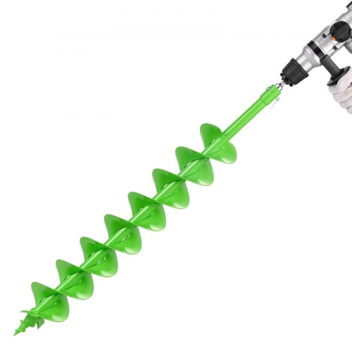 Auger Drill 3.94 x 31.1 Inch Soil Spiral Post Hole Digger Planting Tool