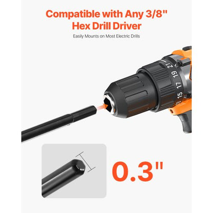Auger Drill 1.57 x 8.67 Inch Soil Spiral Post Hole Digger Planting Tool