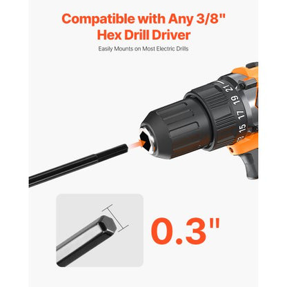 Auger Drill 1.57 x 16.5 Inch Soil Spiral Post Hole Digger Planting Tool