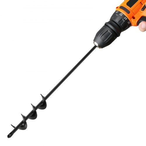 Auger Drill 1.57 x 16.5 Inch Soil Spiral Post Hole Digger Planting Tool