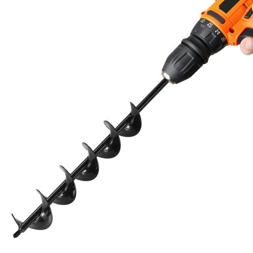 Auger Drill 3.15 x 23.6 Inch Soil Spiral Post Hole Digger Planting Tool