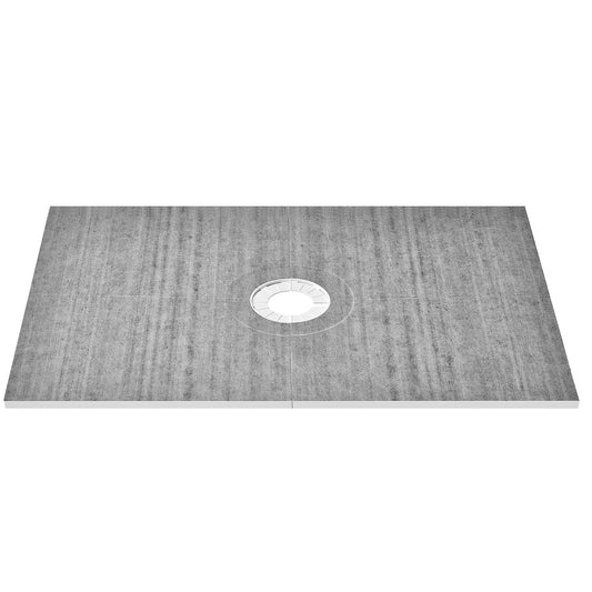 Shower surround kit, 1219x1828 mm shower basket kit with 160 mm central drain, lightweight EPS shower installation kits with 2 waterproof cloths, shower tray tilt rods Suitable for bathrooms