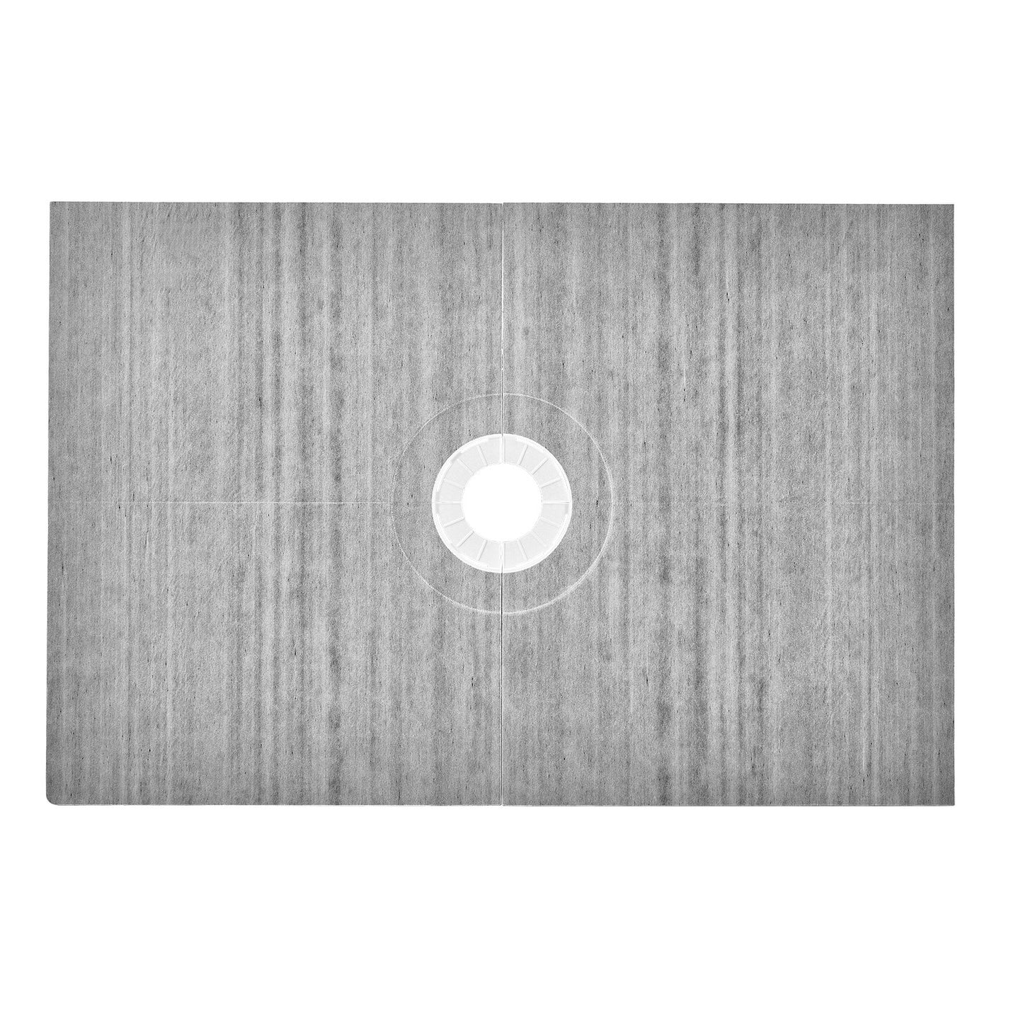Shower surround kit, 1219x1828 mm shower basket kit with 160 mm central drain, lightweight EPS shower installation kits with 2 waterproof cloths, shower tray tilt rods Suitable for bathrooms
