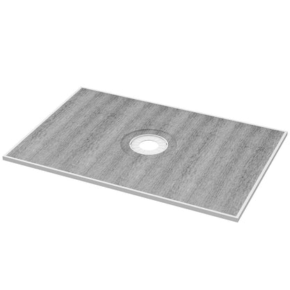 Shower surround kit, 1219x1828 mm shower basket kit with 160 mm central drain, lightweight EPS shower installation kits with 2 waterproof cloths, shower tray tilt rods Suitable for bathrooms