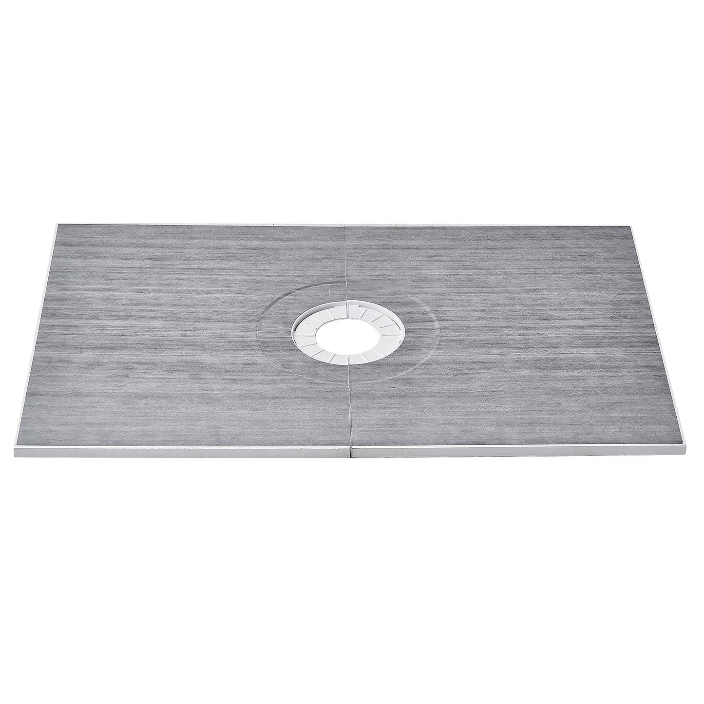 Shower surround kit, 1219x1828 mm shower basket kit with 160 mm central drain, lightweight EPS shower installation kits with 2 waterproof cloths, shower tray tilt rods Suitable for bathrooms