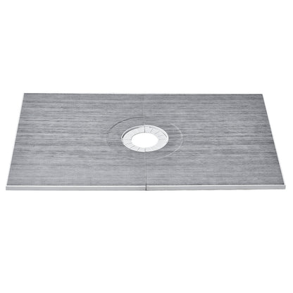 Shower surround kit, 1219x1828 mm shower basket kit with 160 mm central drain, lightweight EPS shower installation kits with 2 waterproof cloths, shower tray tilt rods Suitable for bathrooms
