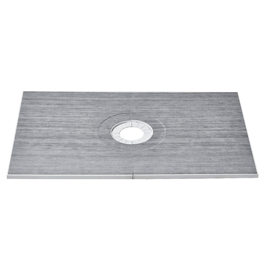 Shower edge kit, 1524x965 mm shower tray kit with 160 mm central drain, lightweight EPS shower installation kits with 2 waterproof cloths, shower tray tilt rods Suitable for bathrooms