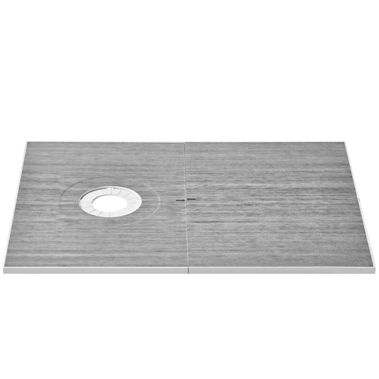 Shower edge kit, 1524x965 mm shower tray kit with 160 mm offset drain, lightweight EPS shower installation kits with 2 waterproof cloths, shower tray tilt rods Suitable for bathrooms