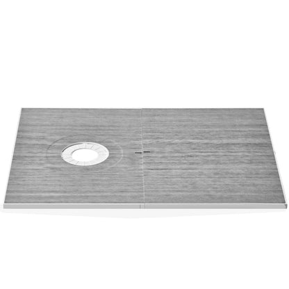 Shower edge kit, 1524x965 mm shower tray kit with 160 mm offset drain, lightweight EPS shower installation kits with 2 waterproof cloths, shower tray tilt rods Suitable for bathrooms