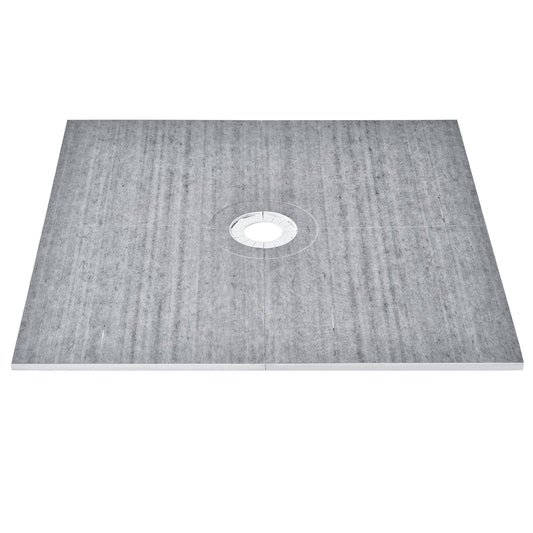 Duschkantskit, 1828x1828 mm duschkarsats med 160 mm centralt avlopp, lättvikts EPS-duschinstallationssatser med 2 vattentäta dukar, lutningsstavar för duschkar Passar för badrum