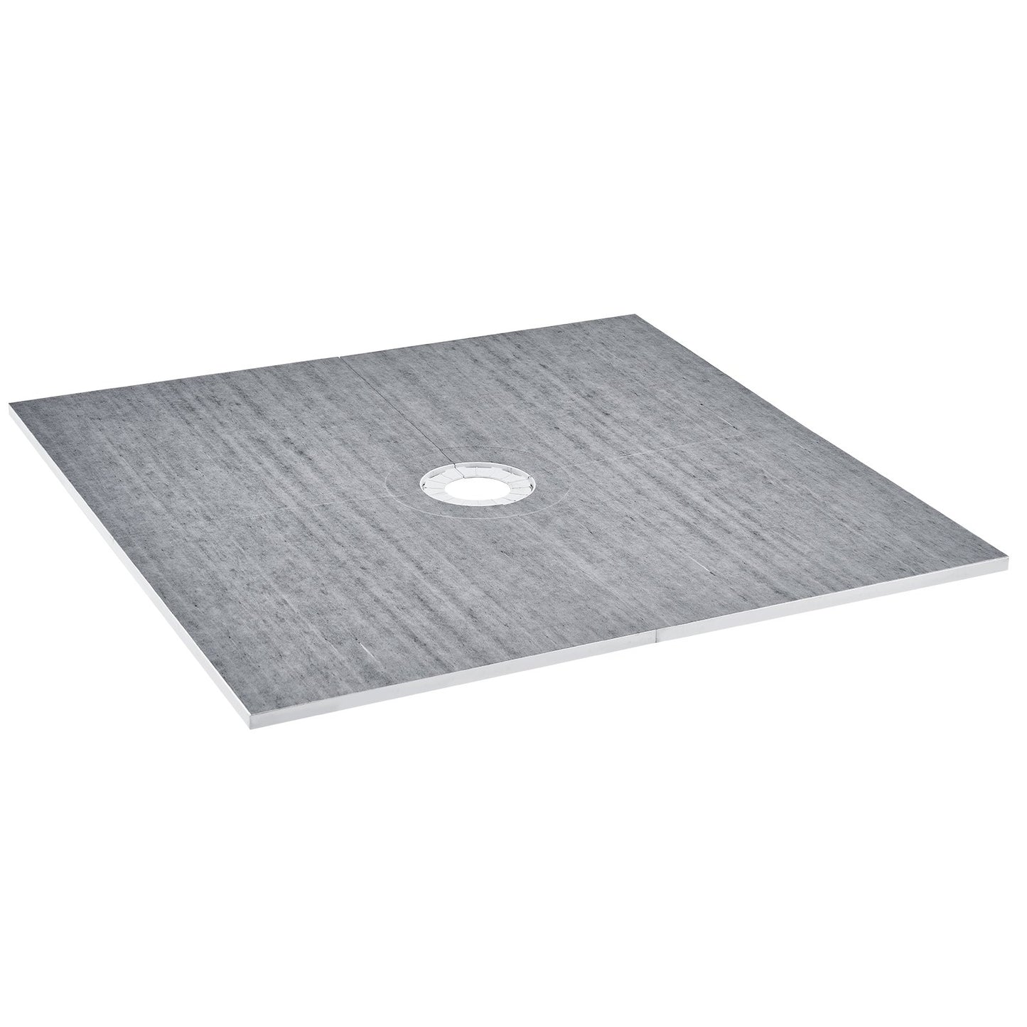 Duschkantskit, 1828x1828 mm duschkarsats med 160 mm centralt avlopp, lättvikts EPS-duschinstallationssatser med 2 vattentäta dukar, lutningsstavar för duschkar Passar för badrum