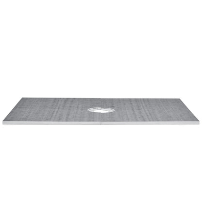 Duschkantskit, 1828x1828 mm duschkarsats med 160 mm centralt avlopp, lättvikts EPS-duschinstallationssatser med 2 vattentäta dukar, lutningsstavar för duschkar Passar för badrum