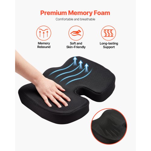 Sittdyna Memory Foam Sittdyna Stoldyna för rygg och höft tryckavlastning