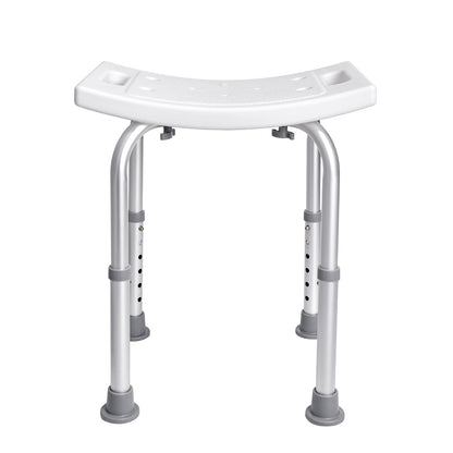 Shower chair, Adjustable height shower stool with built-in handles, Shower seat for indoor shower or bathtub, Non-slip bench Bathtub stool Seat for elderly disabled Handicap, 158.8 kg Capacity